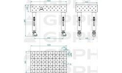 PRO INOX suvirinimo stalas 15 mm - 1000x600mm - PRO INOX - Φ16 - 50x50mm - Ant kojelių
