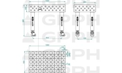 PRO INOX suvirinimo stalas 15 mm - 1200x800mm - PRO INOX - Φ16 - 50x50mm - Ant kojelių