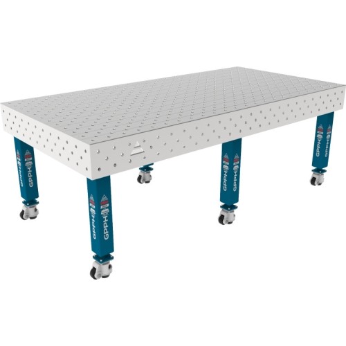 PRO INOX suvirinimo stalas 15 mm - 2400x1200mm - PRO INOX - Φ16 - Įstrižinė - Ant ratukų