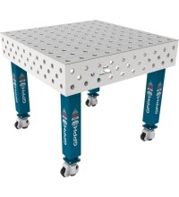 PRO INOX suvirinimo stalas 15 mm - 1000x1000mm - PRO INOX - Φ28 - 100x100mm - Ant ratukų