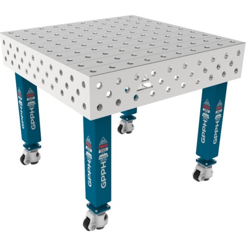PRO INOX Welding Table 15mm - 1000x1000mm - PRO INOX - Φ28 - 100x100mm - On wheels