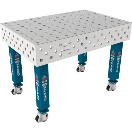 PRO INOX Welding Table 15mm - 1200x800mm - PRO INOX - Φ28 - 100x100mm - On wheels