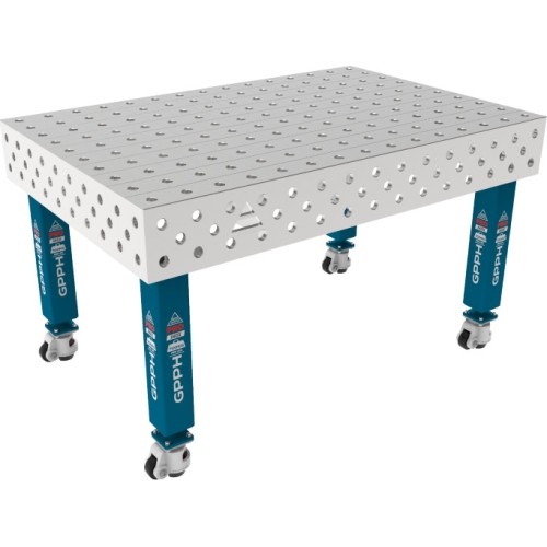 PRO INOX Welding Table 15mm - 1500x1000mm - PRO INOX - Φ28 - 100x100mm - On wheels