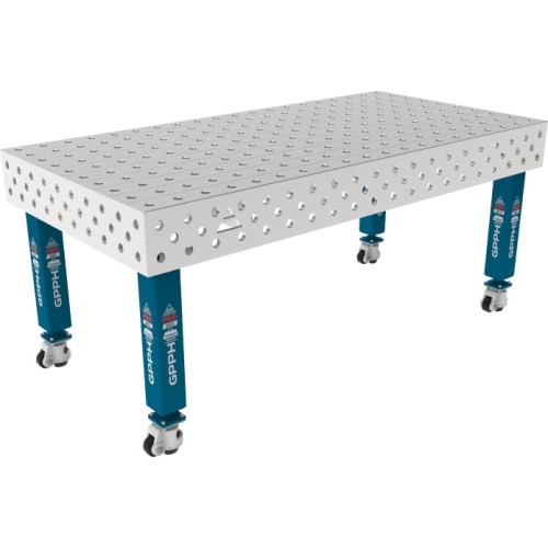 PRO INOX Welding Table 15mm - 2000x1000mm - PRO INOX - Φ28 - 100x100mm - On wheels