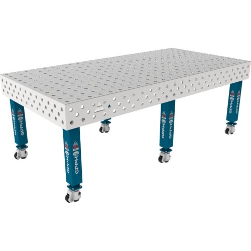 PRO INOX Welding Table 15mm - 2400x1200mm - PRO INOX - Φ28 - 100x100mm - On wheels