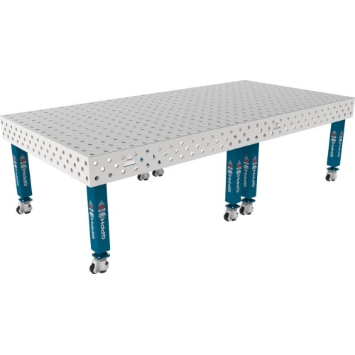 PRO INOX Welding Table 15mm - 3000x1480mm - PRO INOX - Φ28 - 100x100mm - On wheels