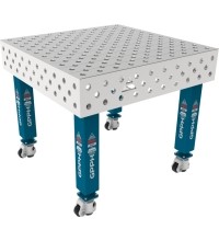 PRO INOX suvirinimo stalas 15 mm - 1000x1000mm - PRO INOX - Φ28 - Įstrižinė - Ant ratukų