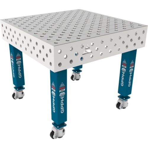 PRO INOX suvirinimo stalas 15 mm - 1000x1000mm - PRO INOX - Φ28 - Įstrižinė - Ant ratukų