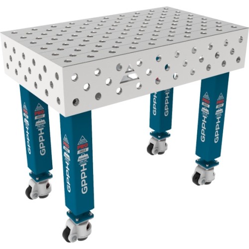 PRO INOX suvirinimo stalas 15 mm - 1000x600mm - PRO INOX - Φ28 - Įstrižinė - Ant ratukų