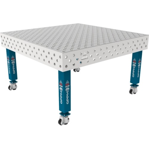 PRO INOX suvirinimo stalas 15 mm - 1500x1480mm - PRO INOX - Φ28 - Įstrižinė - Ant ratukų