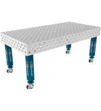 PRO INOX Welding Table 15mm - 2000x1000mm - PRO INOX - Φ28 - Diagonal - On wheels