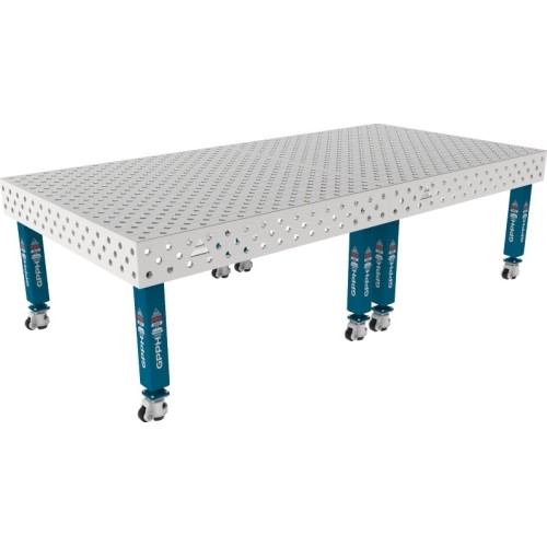 PRO INOX Welding Table 15mm - 3000x1480mm - PRO INOX - Φ28 - Diagonal - On wheels