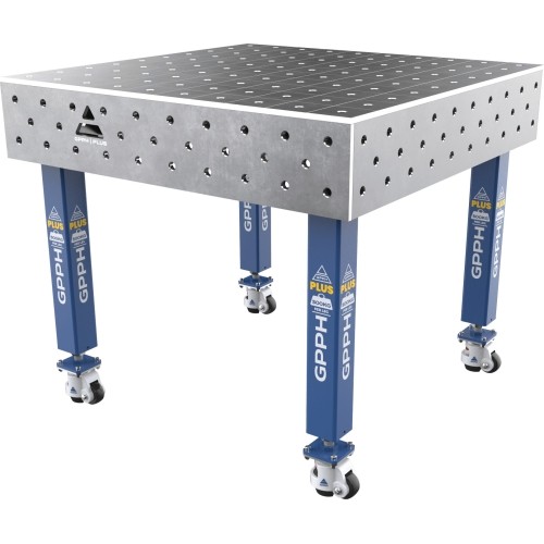 Welding table PLUS 12 mm - 1000x1000mm - Φ16 - 100x100mm - On wheels