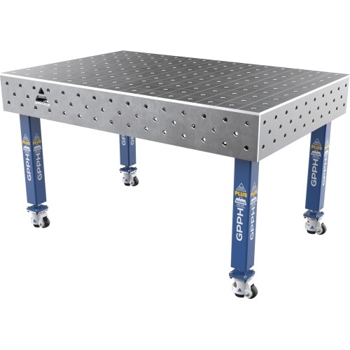 Welding table PLUS 12 mm - 1500x1000mm - Φ16 - 100x100mm - On wheels