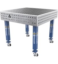 Welding table PLUS 12 mm - 1000x1000mm - Φ16 - 50x50mm - On wheels