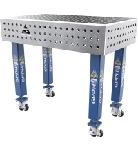 Welding table PLUS 12 mm - 1000x600mm - Φ16 - 50x50mm - On wheels