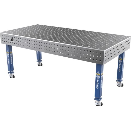 Welding table PLUS 12 mm - 2000x1000mm - Φ16 - 50x50mm - On wheels