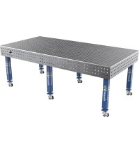 Welding table PLUS 12 mm - 2400x1200mm - Φ16 - 50x50mm - On wheels