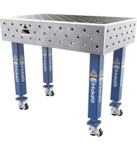 Suvirinimo stalas PLUS 12 mm - 1000x600mm - Φ16 - Įstrižinė - Ant ratukų
