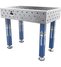 Welding table PLUS 12 mm - 1000x600mm - Φ16 - Diagonal - On feet