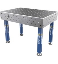Suvirinimo stalas PLUS 12 mm - 1200x800mm - Φ16 - Įstrižinė - Ant kojelių