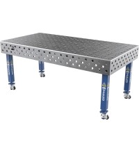 Welding table PLUS 12 mm - 2000x1000mm - Φ28 - 100x100mm - On wheels