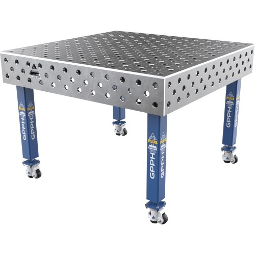 Suvirinimo stalas PLUS 12 mm - 1200x1200mm - Φ28 - Įstrižinė - Ant ratukų