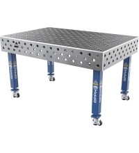 Welding table PLUS 12 mm - 1500x1000mm - Φ28 - Diagonal - On wheels