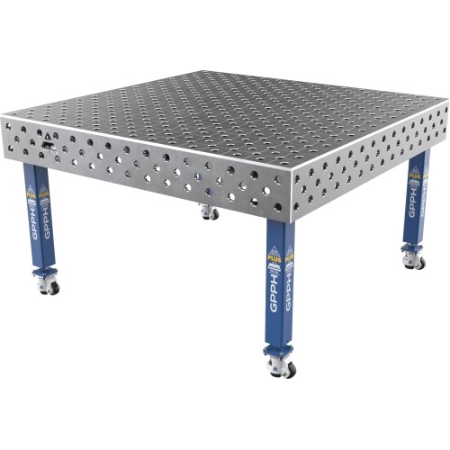 Suvirinimo stalas PLUS 12 mm - 1500x1480mm - Φ28 - Įstrižinė - Ant ratukų