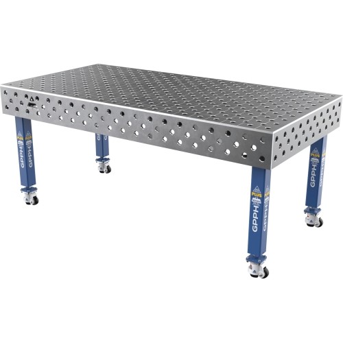 Suvirinimo stalas PLUS 12 mm - 2000x1000mm - Φ28 - Įstrižinė - Ant ratukų
