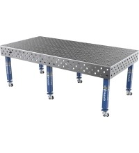 Welding table PLUS 12 mm - 2400x1200mm - Φ28 - Diagonal - On wheels
