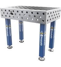 Suvirinimo stalas PLUS 12 mm - 1000x600mm - Φ28 - Įstrižinė - Ant kojelių