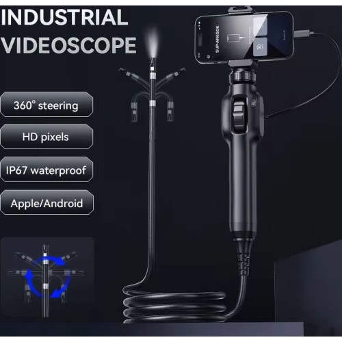 Endoscope for smart device with flexible probe Ø 8mm, 2m