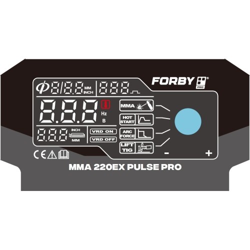 Inverterinis suvirinimo aparatas FORBY® 220EX PULSE PRO (10A - 220A)