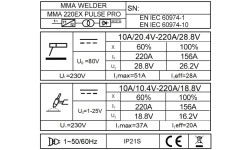 Inverter welding machine FORBY® 220EX PULSE PRO (10A - 220A)