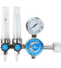 Gas regulator HORNEC® Argon/CO₂ with two flowmeters (EURO nut W21.8)