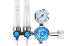 Gas regulator HORNEC® Argon/CO₂ with two flowmeters (EURO nut W21.8)