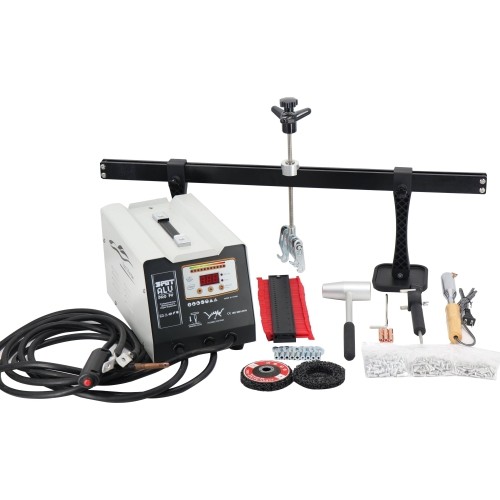 Spot welding machine for aluminum and dent bar set