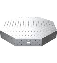 Octagonal welding table OCT INOX 600 × 600 mm - 1400x1400mm - PLUS INOX