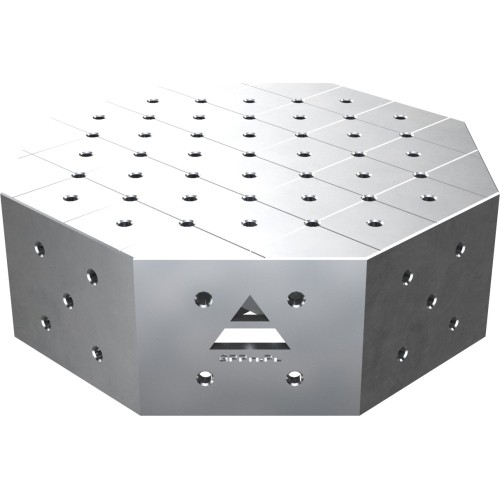 Octagonal welding table OCT INOX 600 × 600 mm - 600x600mm - PLUS INOX