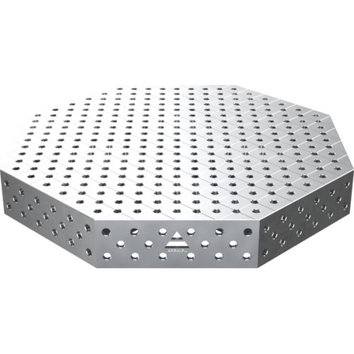 Octagonal welding table OCT INOX 600 × 600 mm - 1400x1400mm - PRO INOX