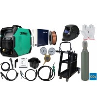 MIG welder kit HORNEC® smart SynMIG 2200i MAX (synergic, welding up to 6 mm) + 8 l CO2 cylinder + accessories