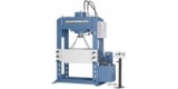 Hydraulic workshop presses with fixed cylinder