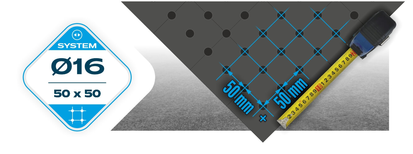Siatka 50x50 mm, system fi16